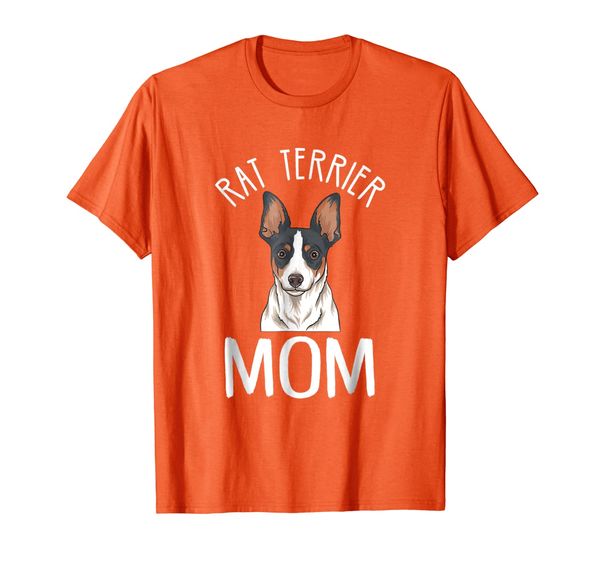 rat terrier mom shirt | rat terrier t-shirt, White;black