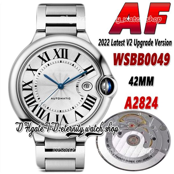 2022 af 42mm 1100049 a2824 automatic mechanical mens watch roman white texture dial sapphire stainless case ss steel bracelet super version, Slivery;brown
2022 af 42mm 1100049 a2824 automatic mechanical mens watch roman white texture dial sapphire stainless case ss steel bracelet super version, Slivery;brown