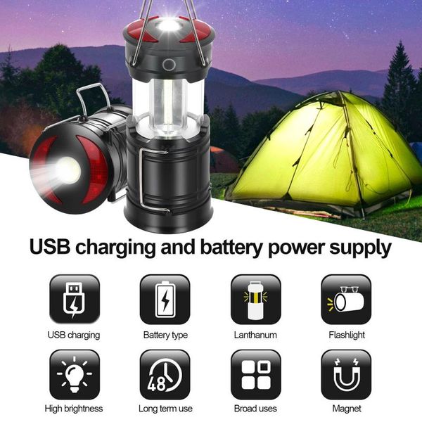 portable lantern rechargeable hanging tent cob lamp flashlamp camping torch power by 18650 battery(not include)#g35
portable lantern rechargeable hanging tent cob lamp flashlamp camping torch power by 18650 battery(not include)#g35