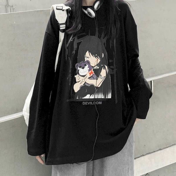 punk gothic with long sleeve men dark students in the t-shirt of men's women zlrp, White
punk gothic with long sleeve men dark students in the t-shirt of men's women zlrp, White