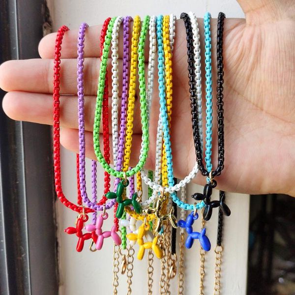 pendant necklaces cute colorful enamel balloon dog box chain necklace for women puppy fashion party jewelry wholesale, Silver
pendant necklaces cute colorful enamel balloon dog box chain necklace for women puppy fashion party jewelry wholesale, Silver