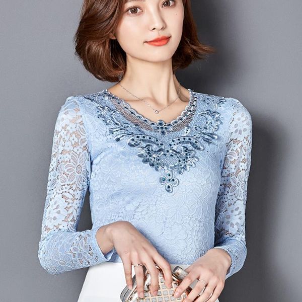 twicefanx new autumn women blouse shirts long sleeve diamonds lace elegant fashion blusa women shirts plus size women 918b, White
twicefanx new autumn women blouse shirts long sleeve diamonds lace elegant fashion blusa women shirts plus size women 918b, White