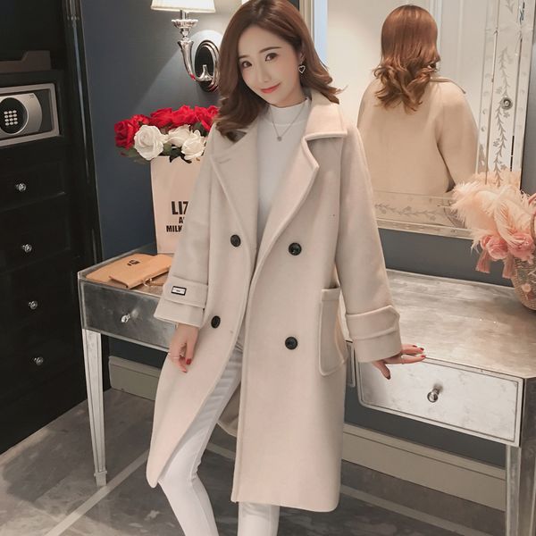 female fashion section new autumn wear popular europe and america women's wool coat winter v23t, Black
female fashion section new autumn wear popular europe and america women's wool coat winter v23t, Black