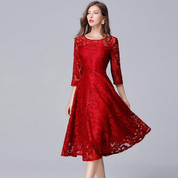 casual dresses korean style womens 3/4 sleeve slim red navy pleated high waisted lace dress , woman clohtes 4xl 5xl elegant, Black;gray
casual dresses korean style womens 3/4 sleeve slim red navy pleated high waisted lace dress , woman clohtes 4xl 5xl elegant, Black;gray