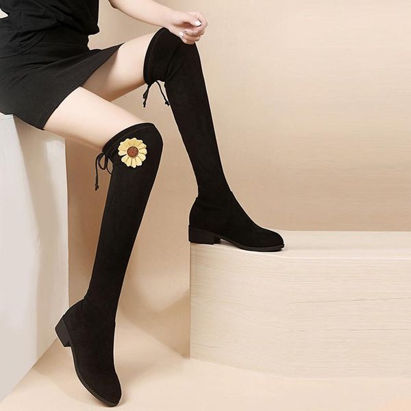 boots 2021 women flower decoration over the knee winter warm plush non-slip shoes stretch round toe block heel footwear, Black
boots 2021 women flower decoration over the knee winter warm plush non-slip shoes stretch round toe block heel footwear, Black