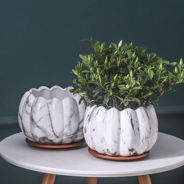 large ceramic flowerpot nordic style marbled chlorophytum green house with tray european simple creative flowerpot
large ceramic flowerpot nordic style marbled chlorophytum green house with tray european simple creative flowerpot