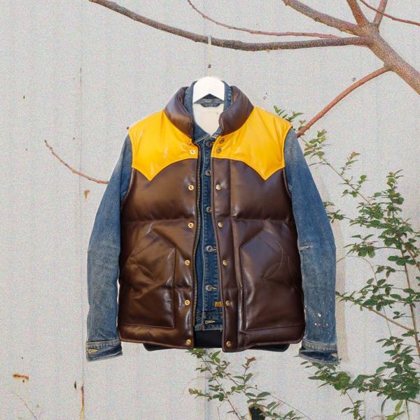 men's vests j93 us big size super quality italian cow skin waistcoat cowhide leather 90% duck feather down warm vest j-93, Black;white
men's vests j93 us big size super quality italian cow skin waistcoat cowhide leather 90% duck feather down warm vest j-93, Black;white