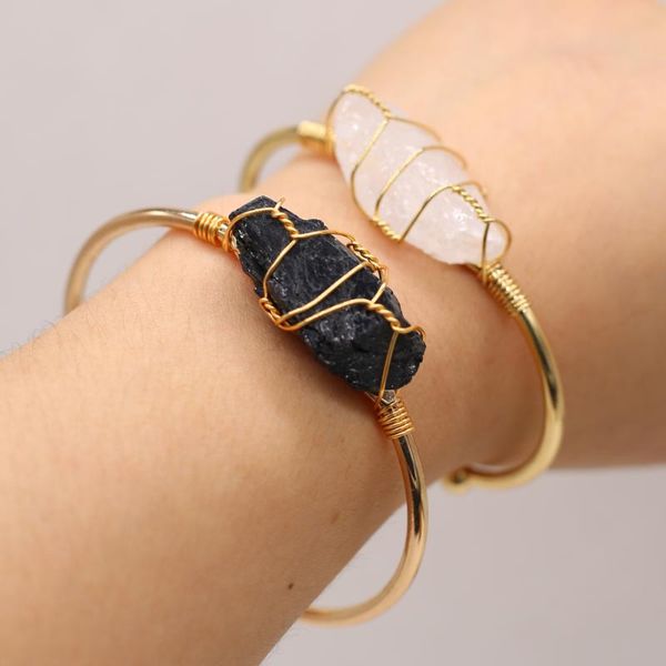 bangle natural semi-precious stone open gold bracelet crystal bud for jewelry making necklaces gift women, Black
bangle natural semi-precious stone open gold bracelet crystal bud for jewelry making necklaces gift women, Black