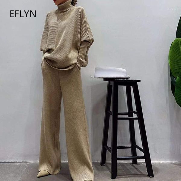 elegant knitted suit for women winter korean loose 2 piece sets turtleneck sweater & wide leg pants two women's tracksuits, Gray
elegant knitted suit for women winter korean loose 2 piece sets turtleneck sweater & wide leg pants two women's tracksuits, Gray