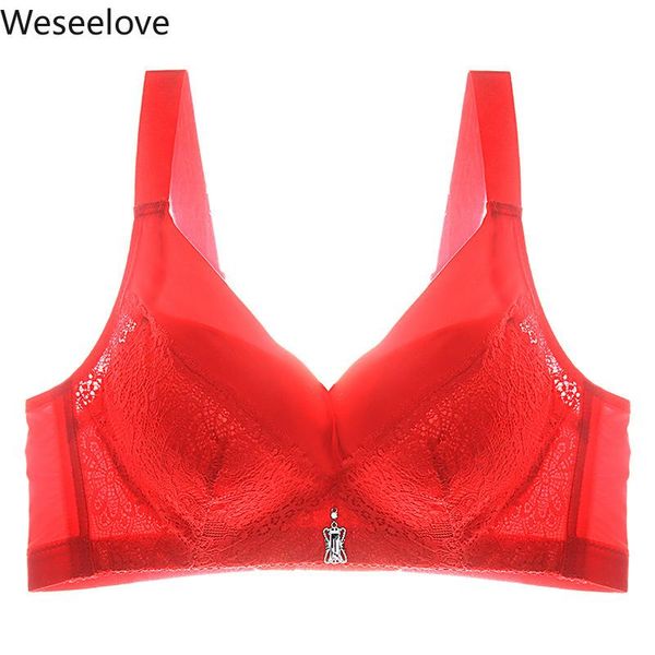 bras plus size women large bust without steel ring push up lingerie push-up invisible bra breast holding underwear e85-3, Red;black
bras plus size women large bust without steel ring push up lingerie push-up invisible bra breast holding underwear e85-3, Red;black