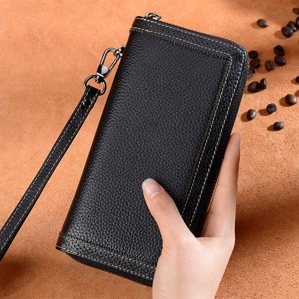 wallets korean genuine leather wallet ladies long zipper purse clutch mobile phone bag, Red;black
wallets korean genuine leather wallet ladies long zipper purse clutch mobile phone bag, Red;black