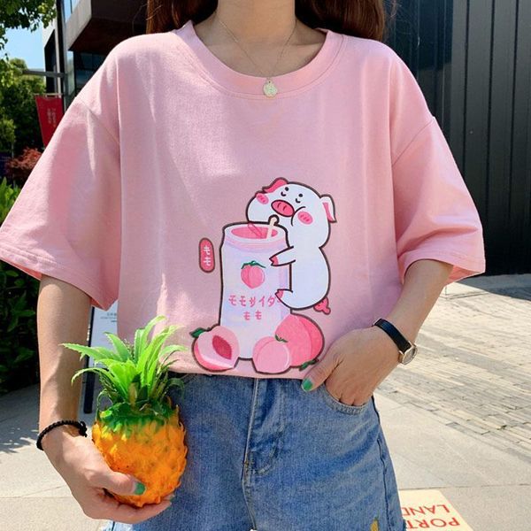 2021 summer new harajuku sweet oversized women tee-shirt peach cartoon print preppy style cotton short-sleeved t-shirt female, White
2021 summer new harajuku sweet oversized women tee-shirt peach cartoon print preppy style cotton short-sleeved t-shirt female, White