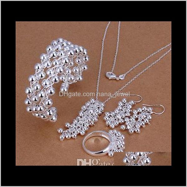 fashion 925 silver jewelry set necklace bracelet ring earrings charm beads shipping d78tk w4rc6, Black
fashion 925 silver jewelry set necklace bracelet ring earrings charm beads shipping d78tk w4rc6, Black