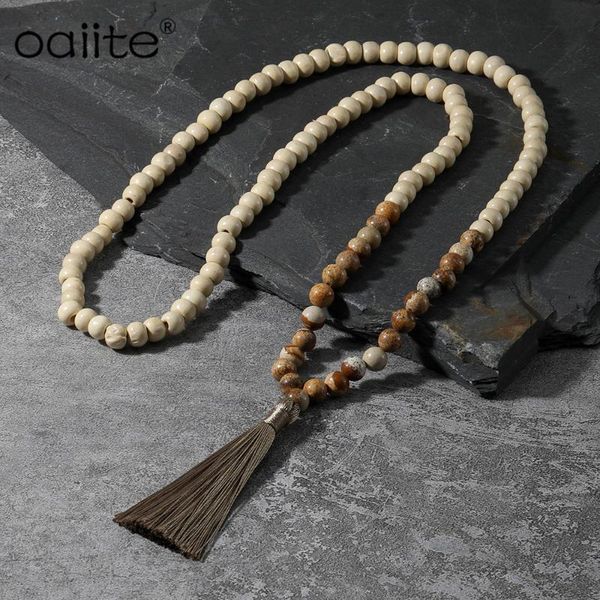 pendant necklaces oaiite mala picture stone wood beads necklace & ethnic geometric long strand statement jewelry for women men, Silver
pendant necklaces oaiite mala picture stone wood beads necklace & ethnic geometric long strand statement jewelry for women men, Silver