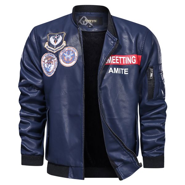 2021 new men's winter fleece liner pu leather outwear coats autumn casual motorcycle faux jacket windbreaker biker jackets rzsv, Black
2021 new men's winter fleece liner pu leather outwear coats autumn casual motorcycle faux jacket windbreaker biker jackets rzsv, Black
