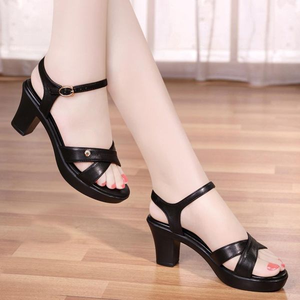 sandals genuine leather summer shoes women high heels pumps 2021 black ol lady ankle belt casual ladies
sandals genuine leather summer shoes women high heels pumps 2021 black ol lady ankle belt casual ladies