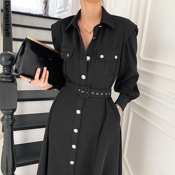 casual dresses spring autumn women fashion female puff sleeve vintage solid midi shirt dress single breasted waistband chic, Black;gray
casual dresses spring autumn women fashion female puff sleeve vintage solid midi shirt dress single breasted waistband chic, Black;gray