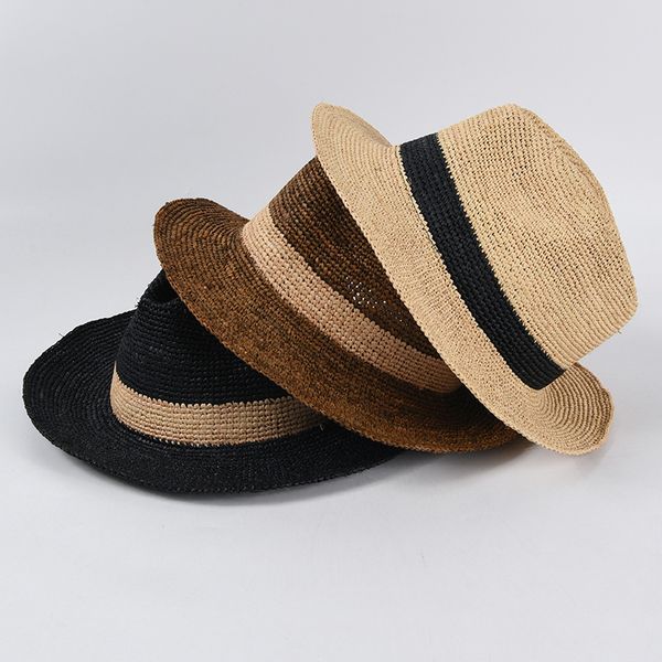 2021 new raffia sun women men panama summer natural straw hats beach hat o4ae, Blue;gray
2021 new raffia sun women men panama summer natural straw hats beach hat o4ae, Blue;gray