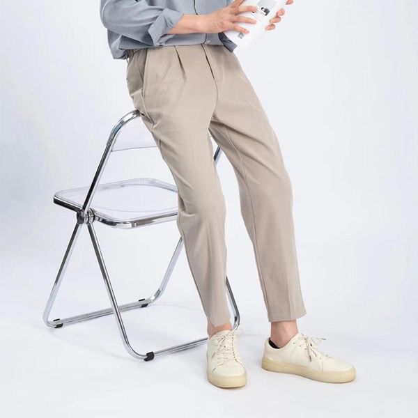 men's suits & blazers summer formal suit pants slim fashion business society mens dress korean straight solid color casual men, White;black
men's suits & blazers summer formal suit pants slim fashion business society mens dress korean straight solid color casual men, White;black