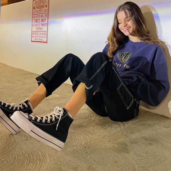 women's jeans b-toto american retro black line tooling trendy ins high-waist straight-leg pants 2021 fashion, Blue
women's jeans b-toto american retro black line tooling trendy ins high-waist straight-leg pants 2021 fashion, Blue