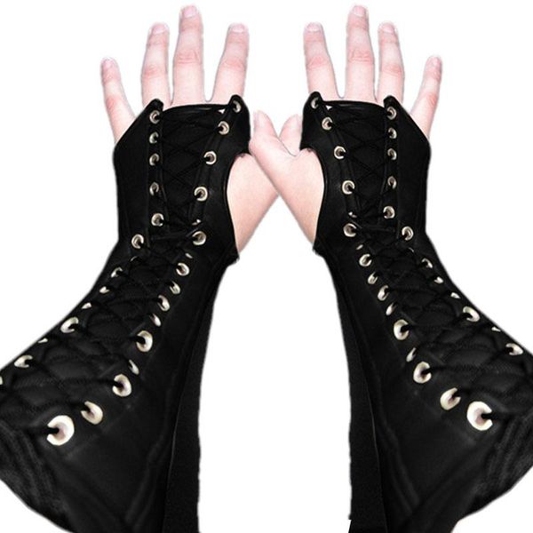 party masks steampunk leather bracer fingerless long gloves elbow lace up cuffs medieval armor gauntlet archer costume cosplay for men women
party masks steampunk leather bracer fingerless long gloves elbow lace up cuffs medieval armor gauntlet archer costume cosplay for men women