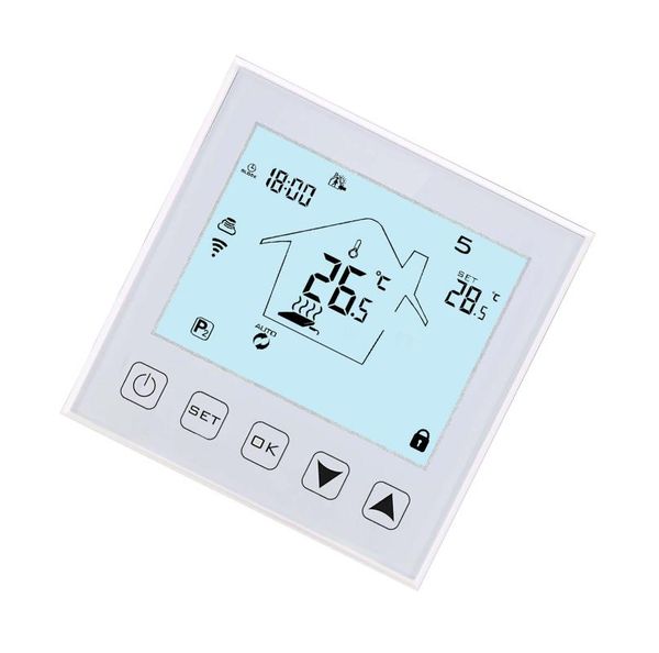 smart home control white color electronic room digital underfloor heating wifi thermostat
smart home control white color electronic room digital underfloor heating wifi thermostat