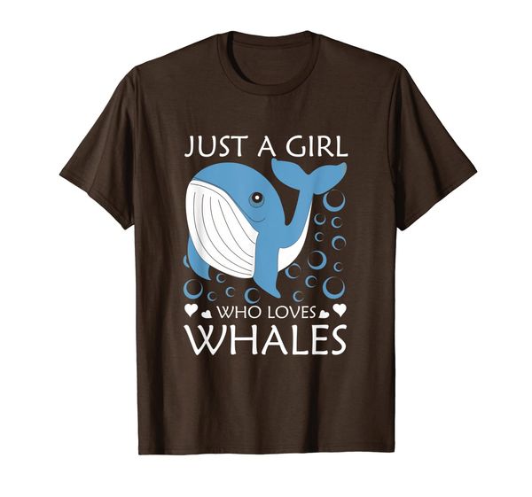 just a girl who loves whales marine mammals t-shirt, White;black