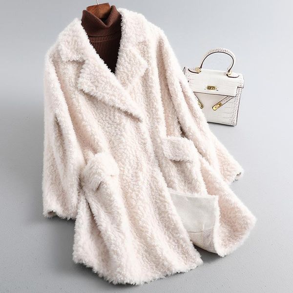 women's fur & faux women 2021 winter natural wool coats female genuine sheep shearling coat warm jacktes ladies plus size outwears w76, Black
women's fur & faux women 2021 winter natural wool coats female genuine sheep shearling coat warm jacktes ladies plus size outwears w76, Black