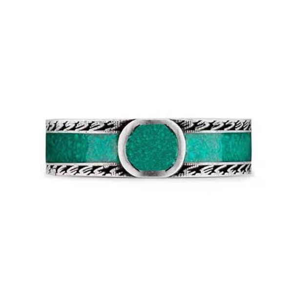 band rings 925 silver luxury designer jewelry enamel green retro distressed european and american couple ring female
band rings 925 silver luxury designer jewelry enamel green retro distressed european and american couple ring female