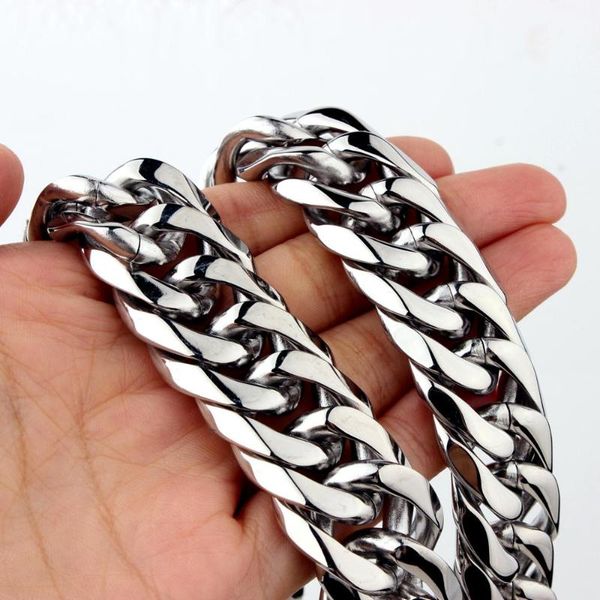 chains 16/19/21mm heavy stainless steel necklace mens/womens curb cuban link chain necklaces fashion jewelry 7-40inch, Silver
chains 16/19/21mm heavy stainless steel necklace mens/womens curb cuban link chain necklaces fashion jewelry 7-40inch, Silver