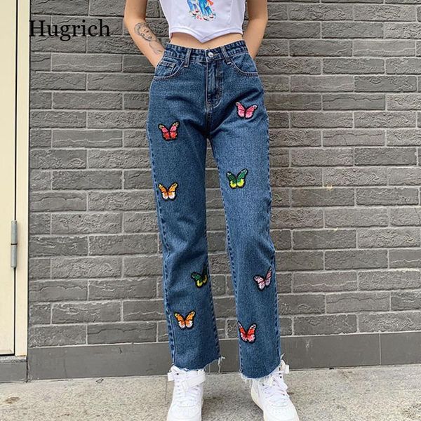 women's jeans casual woman long trousers cowboy female loose streetwear butterfly embroidered straight pants, Blue
women's jeans casual woman long trousers cowboy female loose streetwear butterfly embroidered straight pants, Blue