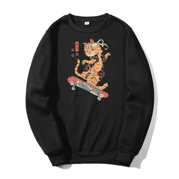 men's hoodies & sweatshirts cute samurai sushi cats anime animal 2021 autumn winter mens fashion cool hoodie sweatshirt warm male print, Black
men's hoodies & sweatshirts cute samurai sushi cats anime animal 2021 autumn winter mens fashion cool hoodie sweatshirt warm male print, Black