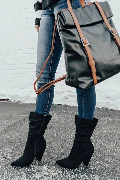 monerffi women mid calf zippers boots point toe leather boots solid color ladies comfortable winter shoes bota feminina x5jw#, Black
monerffi women mid calf zippers boots point toe leather boots solid color ladies comfortable winter shoes bota feminina x5jw#, Black