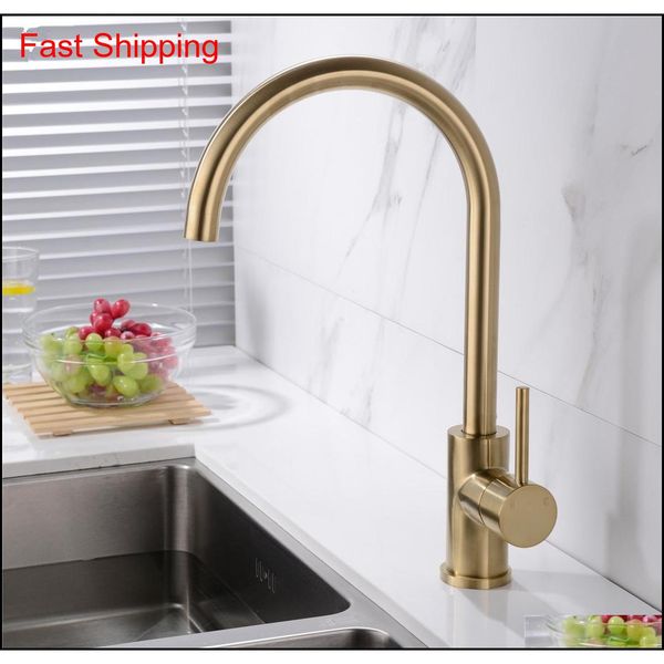 brass single handle kitchen mixer tap 360 degree swivel spout black or brushed gold deck mounted ba qyldfo bdenet