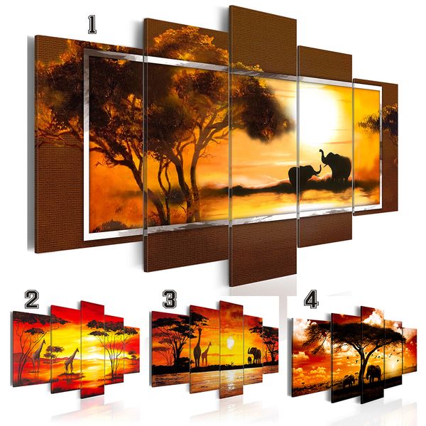 fashion wall art canvas painting 5 pieces african animal landscape oil painting elephant giraffe modern home decoration,choose color and siz
fashion wall art canvas painting 5 pieces african animal landscape oil painting elephant giraffe modern home decoration,choose color and siz