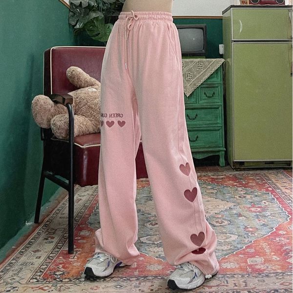 korean style sweatpants women 2021 summer trousers pink fashion high waist streetwear loose casual wide leg pants, Black;white
korean style sweatpants women 2021 summer trousers pink fashion high waist streetwear loose casual wide leg pants, Black;white