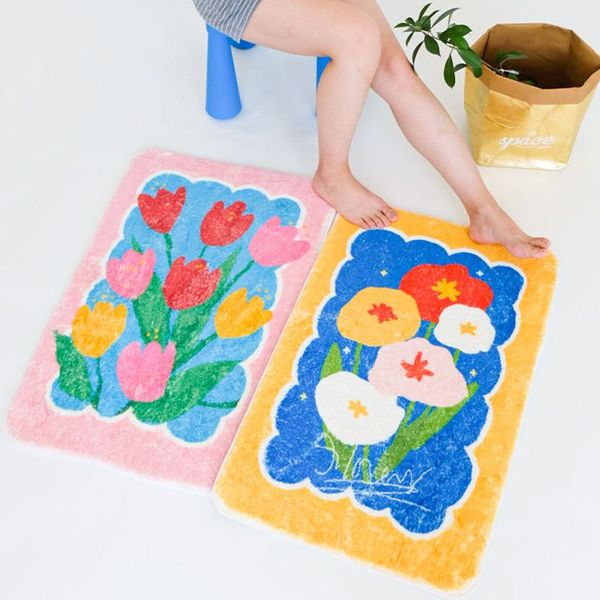 bath mats bathroom bedroom anti-slip living room carpet soft flower design entrance door mat washable rugs water absorption
bath mats bathroom bedroom anti-slip living room carpet soft flower design entrance door mat washable rugs water absorption