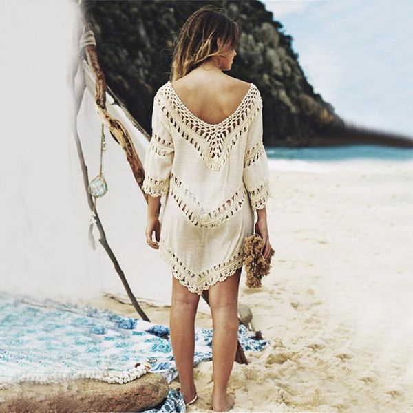 women's swimwear female beach ladies black suit dress cover hollow swimsuit up praia tunic white beachwear girls swim women crochet, White;black
women's swimwear female beach ladies black suit dress cover hollow swimsuit up praia tunic white beachwear girls swim women crochet, White;black