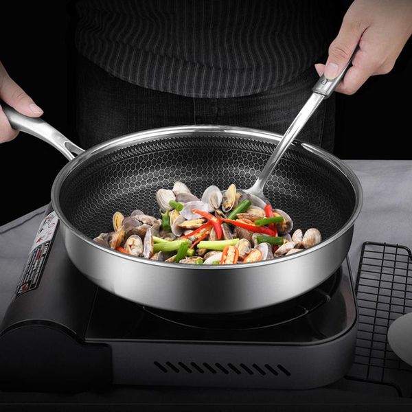 stainless steel skillet nonstick frying pan with lid both gas cooker induction compatible cookware use for home kitchen 28mm
stainless steel skillet nonstick frying pan with lid both gas cooker induction compatible cookware use for home kitchen 28mm