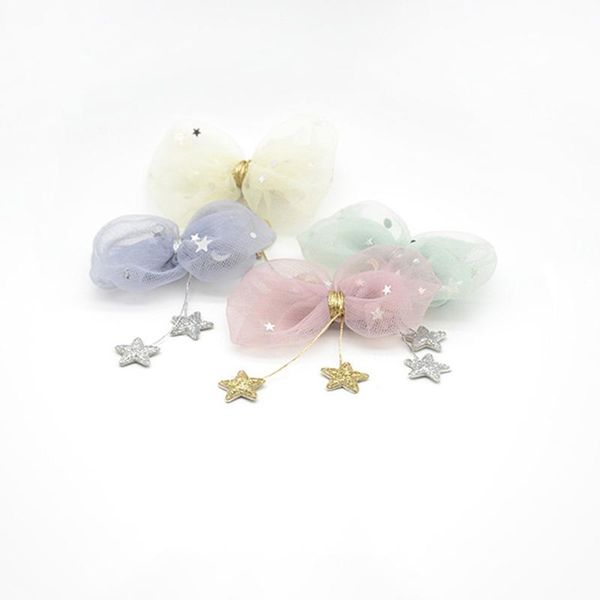 south korea new children's hair accessories star yarn hanging little star tassel bow hair clip girl's headdress pink, Slivery;white
south korea new children's hair accessories star yarn hanging little star tassel bow hair clip girl's headdress pink, Slivery;white