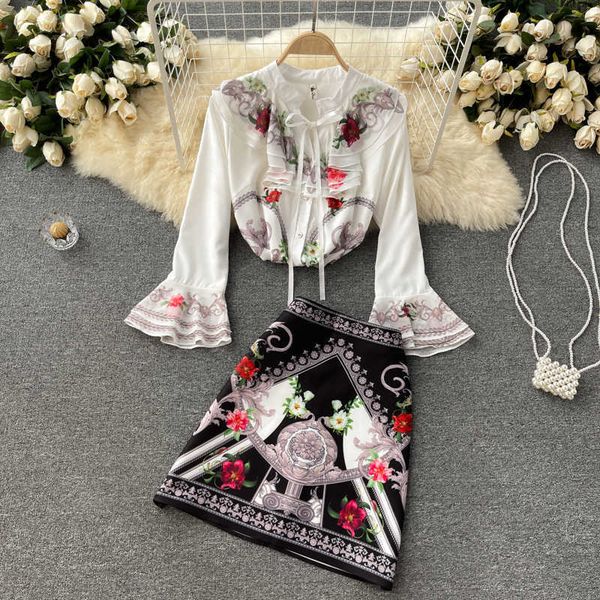 deat women printing skirt arrivals lapel flare sleeve short two piece set fashion temperament spring summer 11d586 210709, White
deat women printing skirt arrivals lapel flare sleeve short two piece set fashion temperament spring summer 11d586 210709, White