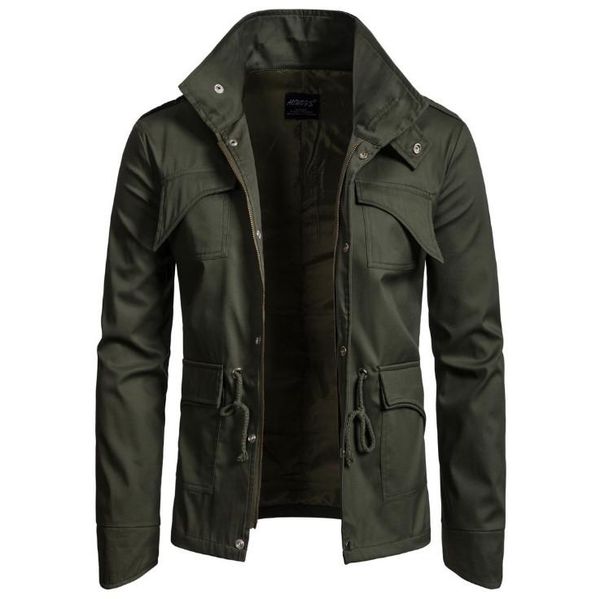 men's jackets autumn stand collar cotton men fashion multi-pocket army green jacket slim fit casual male coat big size 4xl, Black;brown
men's jackets autumn stand collar cotton men fashion multi-pocket army green jacket slim fit casual male coat big size 4xl, Black;brown