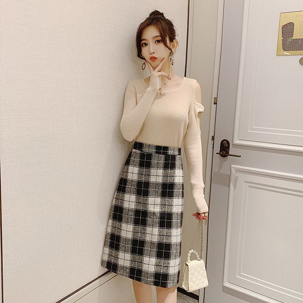 2021 autumn winter new vintage elegant a line slim fit plaid skirts casual high waist knee length skirt women l72g, Black
2021 autumn winter new vintage elegant a line slim fit plaid skirts casual high waist knee length skirt women l72g, Black
