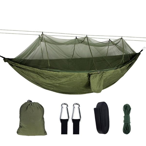 camp furniture portable outdoor camping tent hammock with mosquito net 210t nylon 2 person canopy parachute hanging sleeping swing bed
camp furniture portable outdoor camping tent hammock with mosquito net 210t nylon 2 person canopy parachute hanging sleeping swing bed