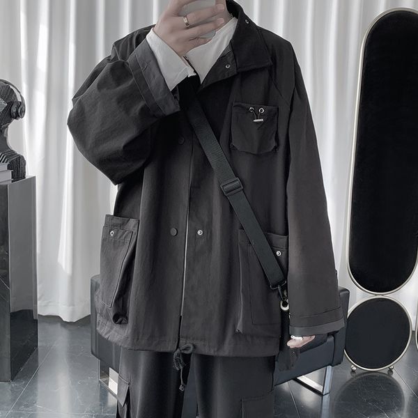 autumn 2021 tooling jacket men's trend versatile smart casual coat student fashion brand top, Black;brown
autumn 2021 tooling jacket men's trend versatile smart casual coat student fashion brand top, Black;brown