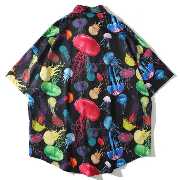 hip 2021 new hop color jellyfish print men hawaii beach shirt summer casual loose streetwear short sleeve shirts j78d, White
hip 2021 new hop color jellyfish print men hawaii beach shirt summer casual loose streetwear short sleeve shirts j78d, White