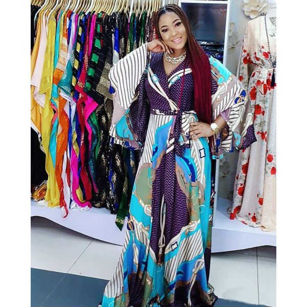 ethnic clothing abaya dubai african dresses women fashion v-neck bat sleeve colorful print maxi femme vestidos with sashes high waist dress, Red
ethnic clothing abaya dubai african dresses women fashion v-neck bat sleeve colorful print maxi femme vestidos with sashes high waist dress, Red