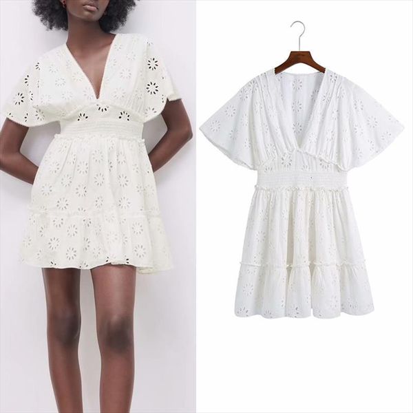 summer casual elegant mini womens dresses za short sleeve hollow out v neck female party street lining oyk2563, Black;gray
summer casual elegant mini womens dresses za short sleeve hollow out v neck female party street lining oyk2563, Black;gray