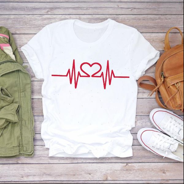 women 90s love simple cartoon sweet heartbeat fashion clothes lady womens t shirt ladies graphic female tee t shirt, White
women 90s love simple cartoon sweet heartbeat fashion clothes lady womens t shirt ladies graphic female tee t shirt, White