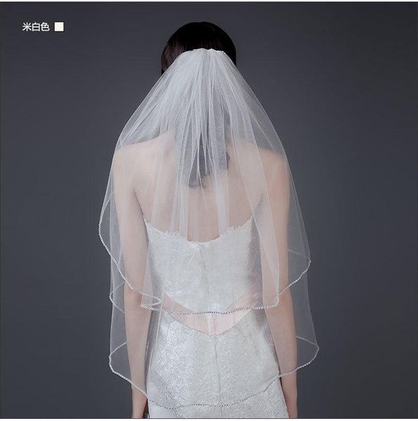 bridal veils luxury two layers tulle wedding with beads edge elegant white ivory veil velo novia bride accessories, Black
bridal veils luxury two layers tulle wedding with beads edge elegant white ivory veil velo novia bride accessories, Black